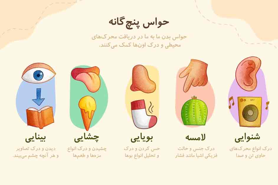 آموزش حواس 5گانه به کودکان